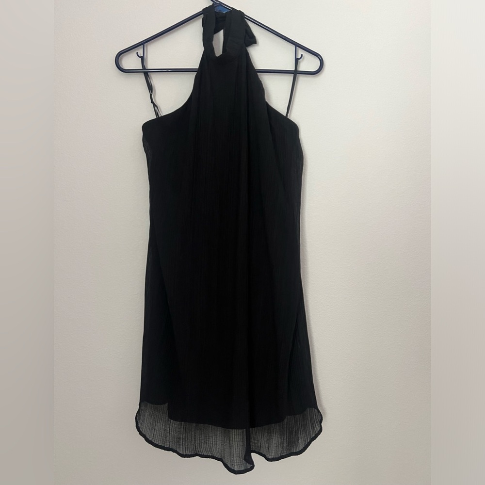 Black High Neck Halter dress Sz S